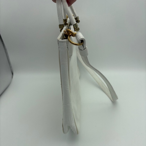 Bags by Supreme White Patchwork Reptile Print Clutch Shoulder Handbag - Picture 4 of 16